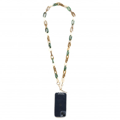 Chaîne maillons L 124cm Charlotte - Multicolore marron