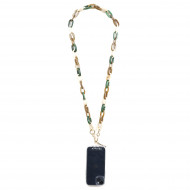 Chaîne maillons L 124cm Charlotte - Multicolore rose