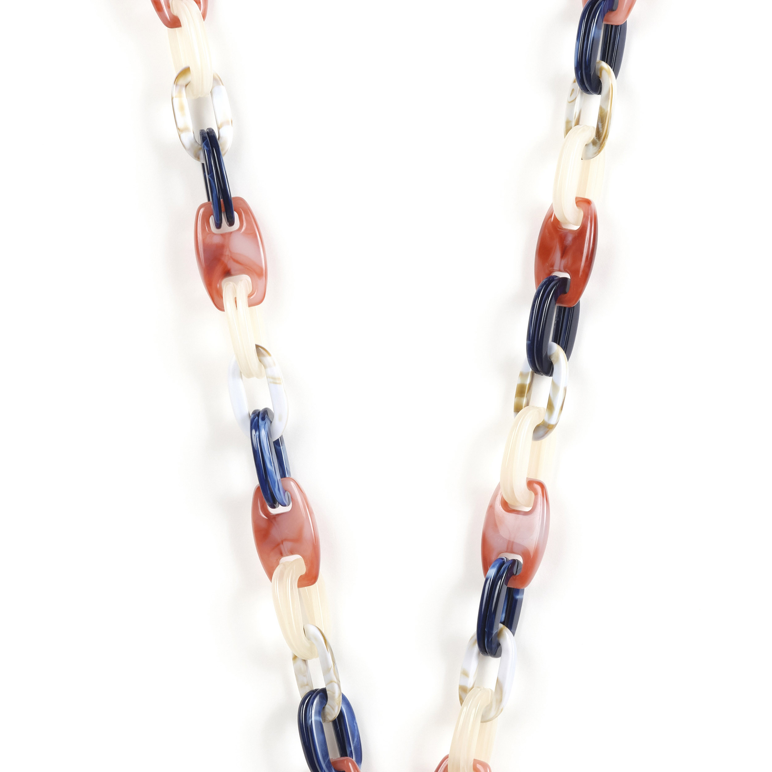 Chaîne maillons L 124cm Charlotte - Multicolore rose