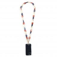 Chaîne maillons L 124cm Charlotte - Marron