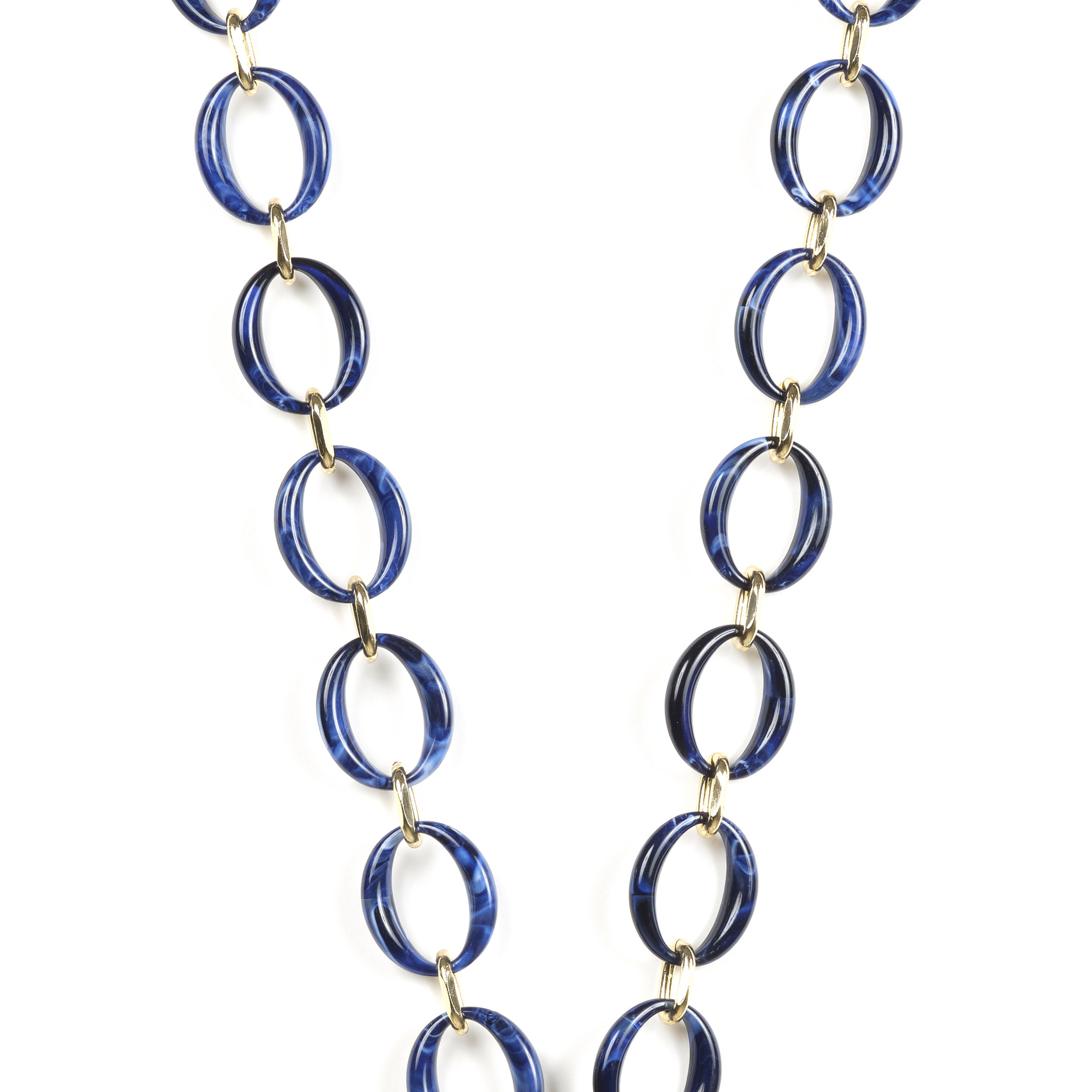 Chaîne maillons L 120cm La Havane - Bleu