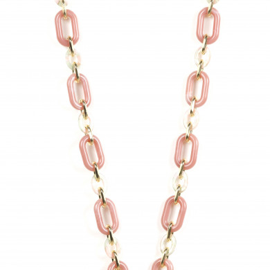 Chaîne maillons M 122cm Hong Kong - Rose