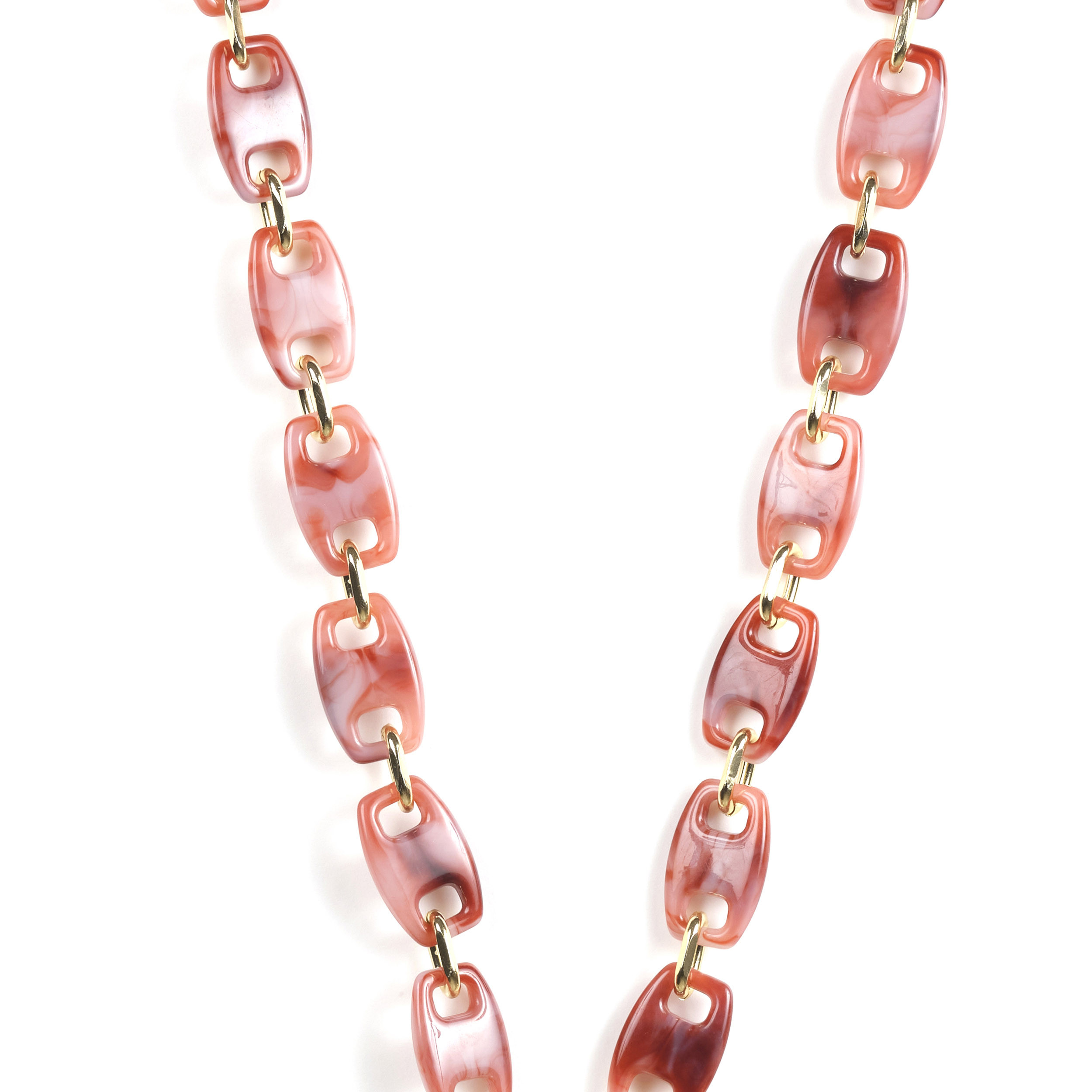 Chaîne maillons M 121cm Budapest - Rose
