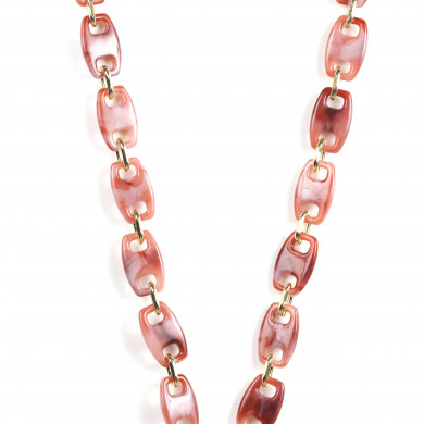 Chaîne maillons M 121cm Budapest - Rose