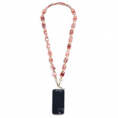 Chaîne maillons M 121cm Budapest - Rose