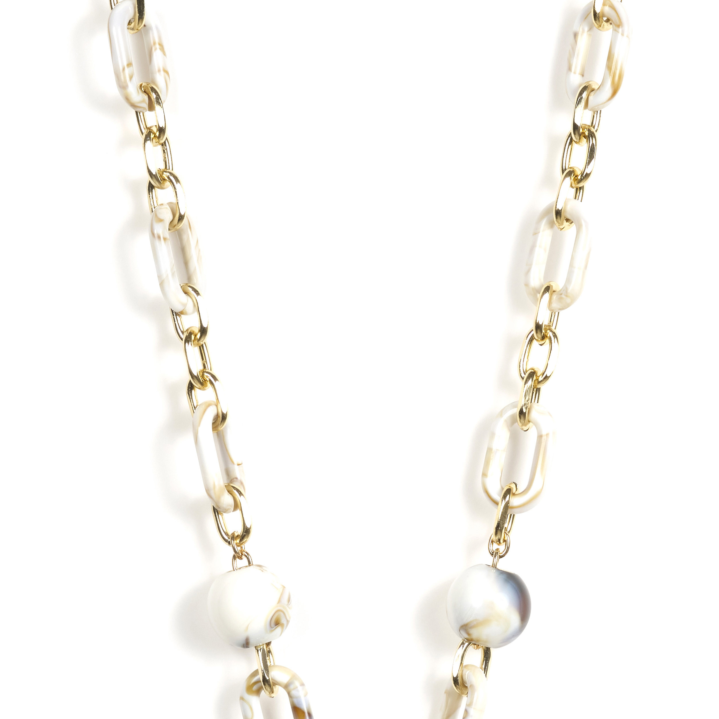 Chaîne maillons M 120cm Barcelone - Beige