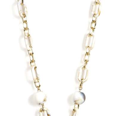 Chaîne maillons M 120cm Barcelone - Beige