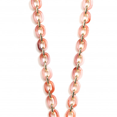 Chaîne maillons M 120cm Londres - Rose