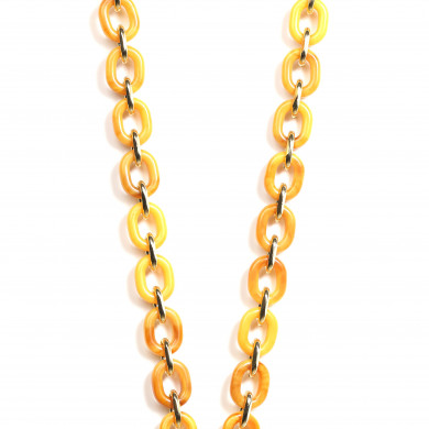 Chaîne maillons M 120cm Londres - Jaune moutarde