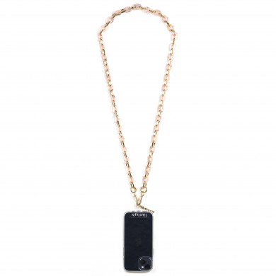 Chaîne maillons S 122cm Marseille - Rose & or