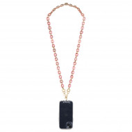 Chaîne maillons S 122cm Marseille - Rose & or