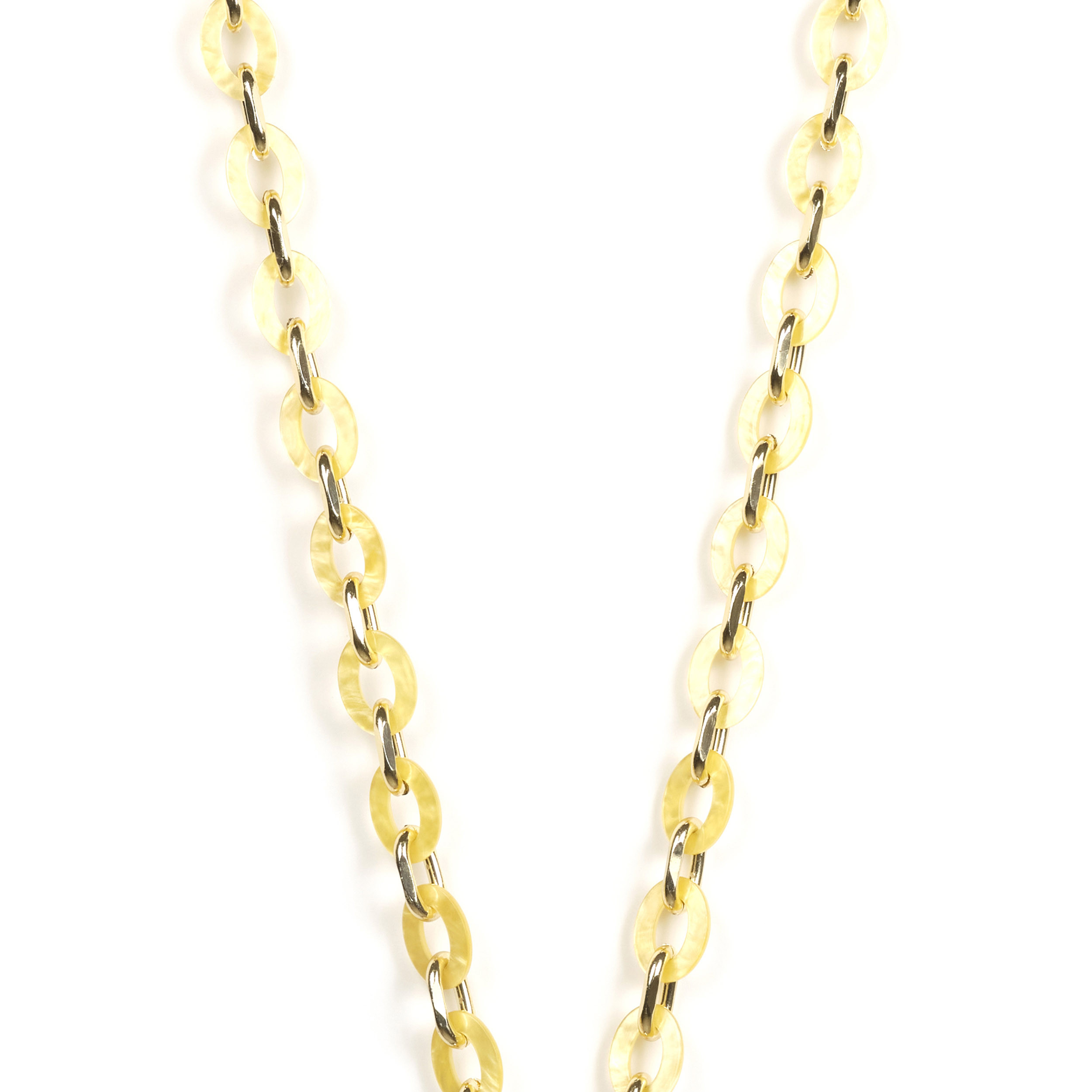 Chaîne maillons S 122cm Marseille - Jaune & or