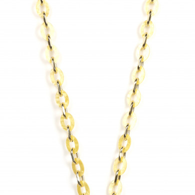 Chaîne maillons S 122cm Marseille - Jaune & or