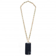 Chaîne maillons S 122cm Marseille - Vert & or