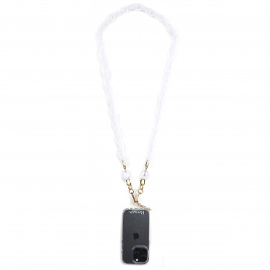 Chaîne maillons M 120cm Tokyo - Blanc translucide