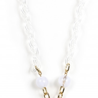 Chaîne maillons M 120cm Tokyo - Transparent