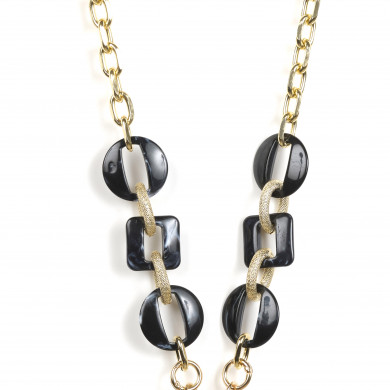 Chaîne maillons L 120cm Prague - Noir