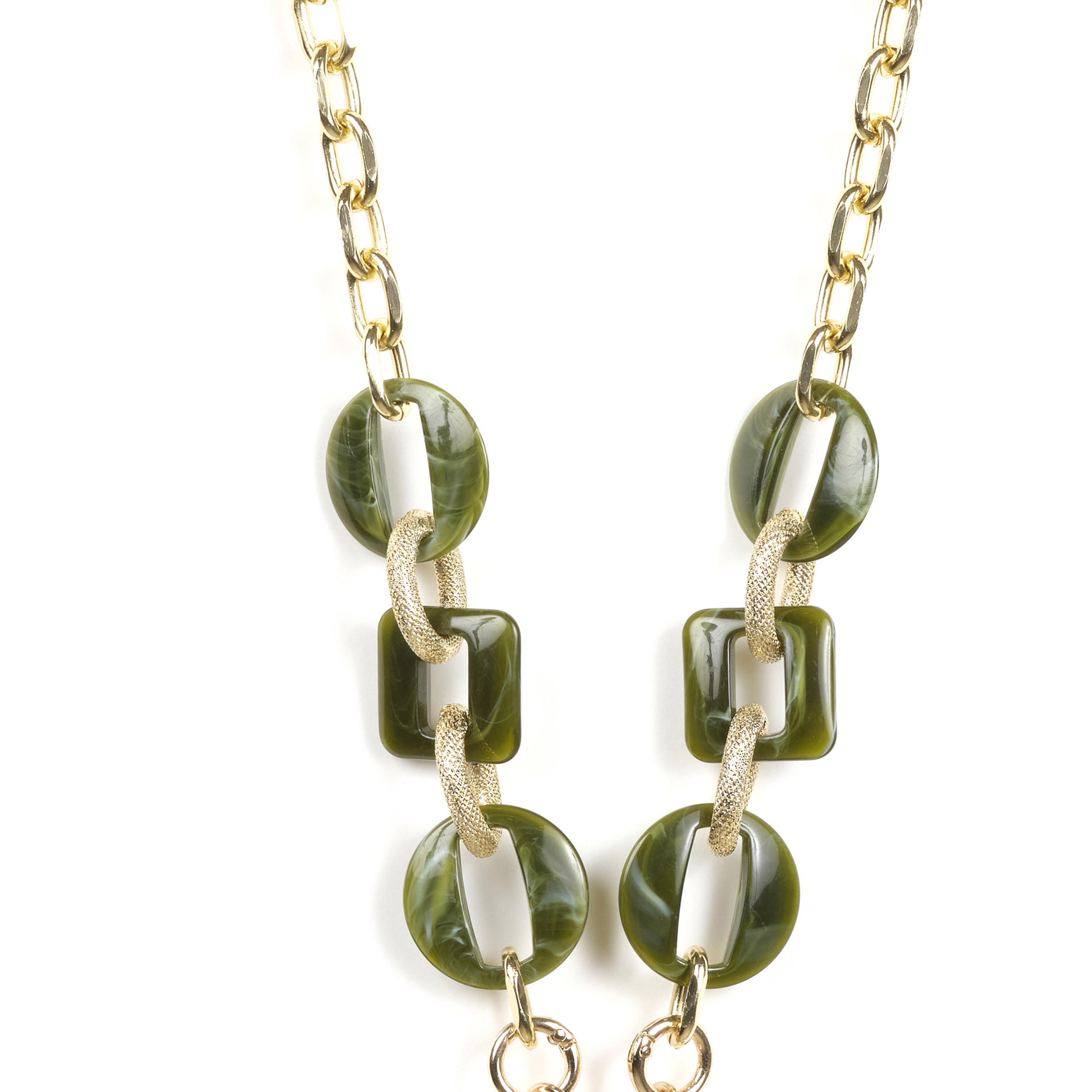 Chaîne maillons L 120cm Prague - Vert bouteille