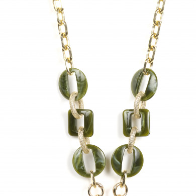 Chaîne maillons L 120cm Prague - Vert bouteille