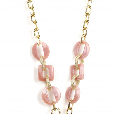 Chaîne maillons L 120cm Prague - Rose