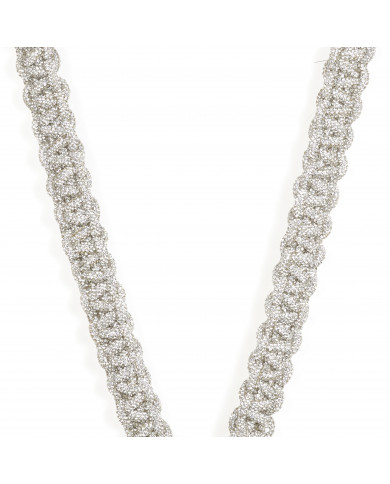 Bandoulière M 120cm Mandalay - Argent pailleté