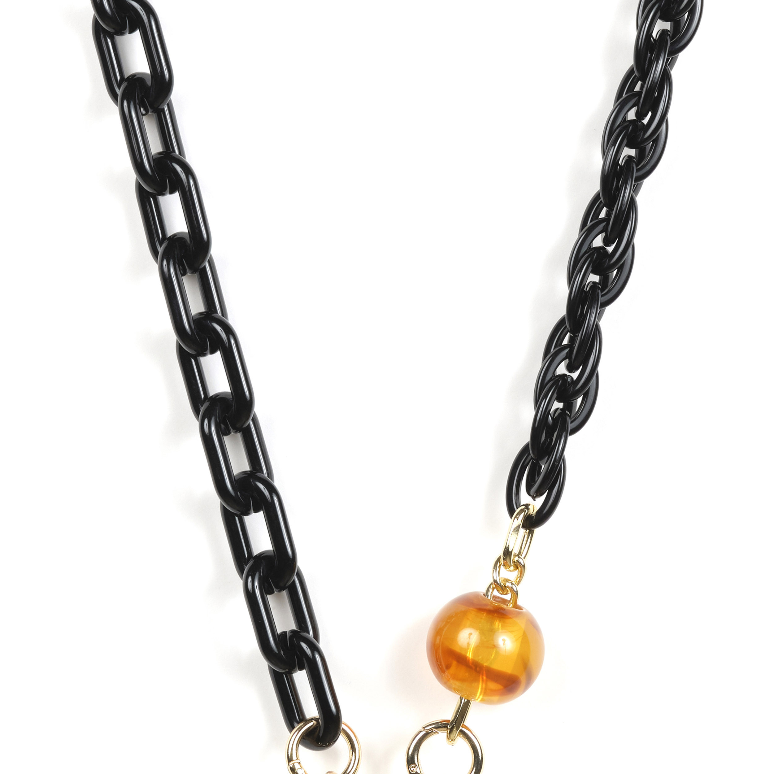 Chaîne triple maillons M 125cm Rome - Noir & multicolore