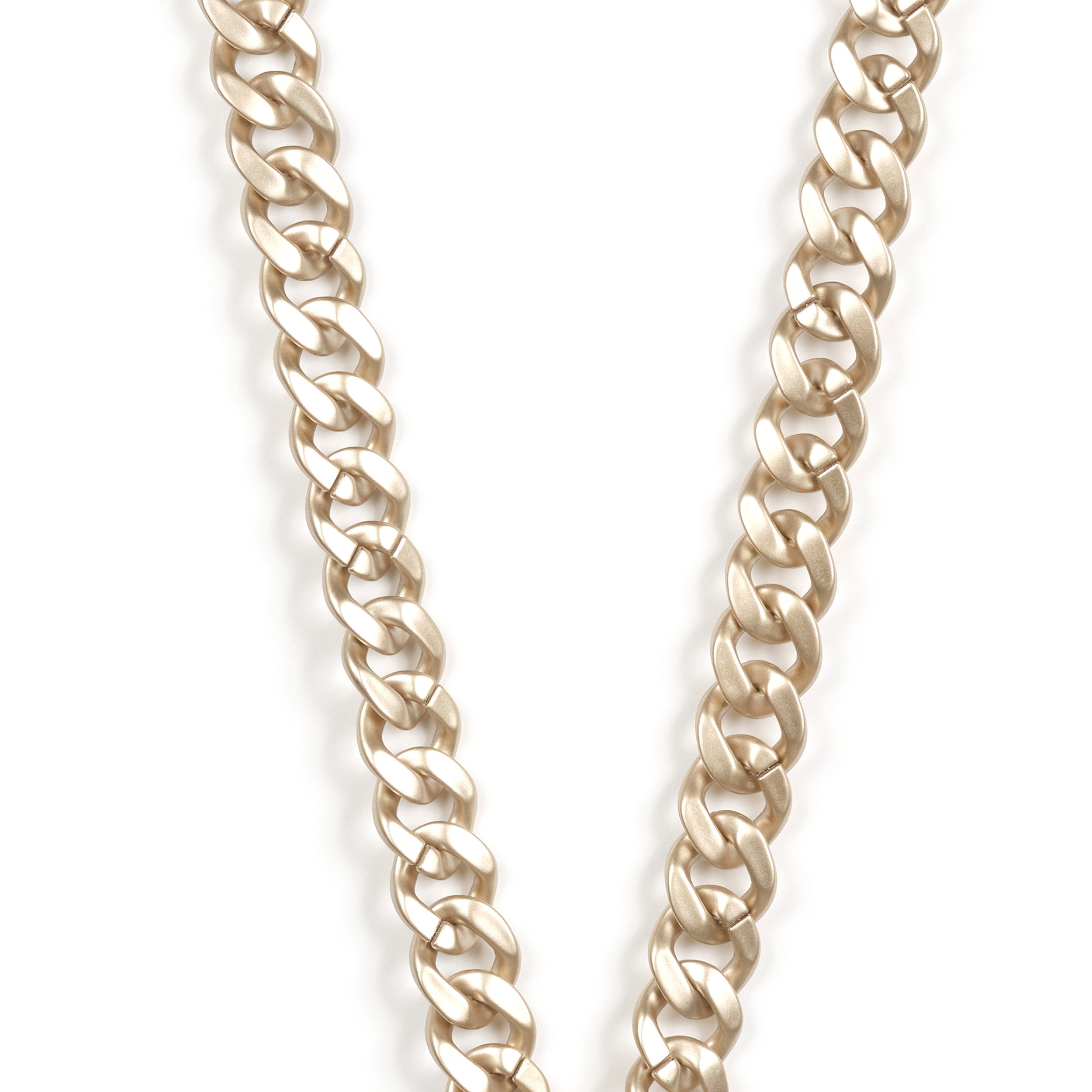 Chaîne maillons S effet métal 120cm Helsinki - Or