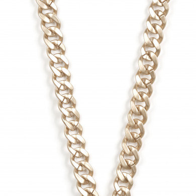 Chaîne maillons S effet métal 120cm Helsinki - Or