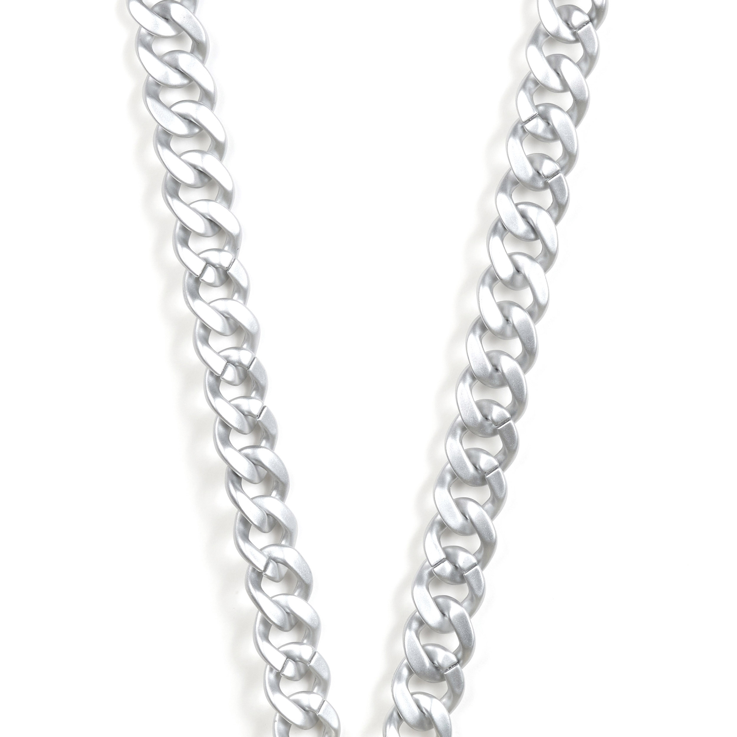 Chaîne maillons S effet métal 120cm Helsinki - Argent