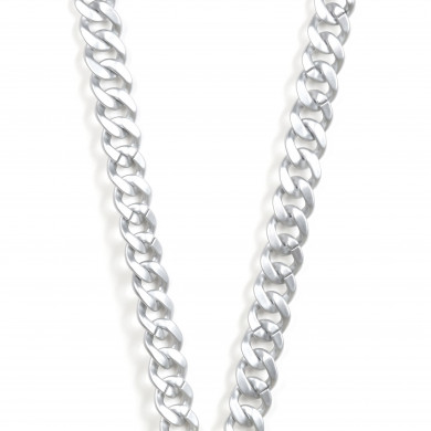 Chaîne maillons S effet métal 120cm Helsinki - Argent