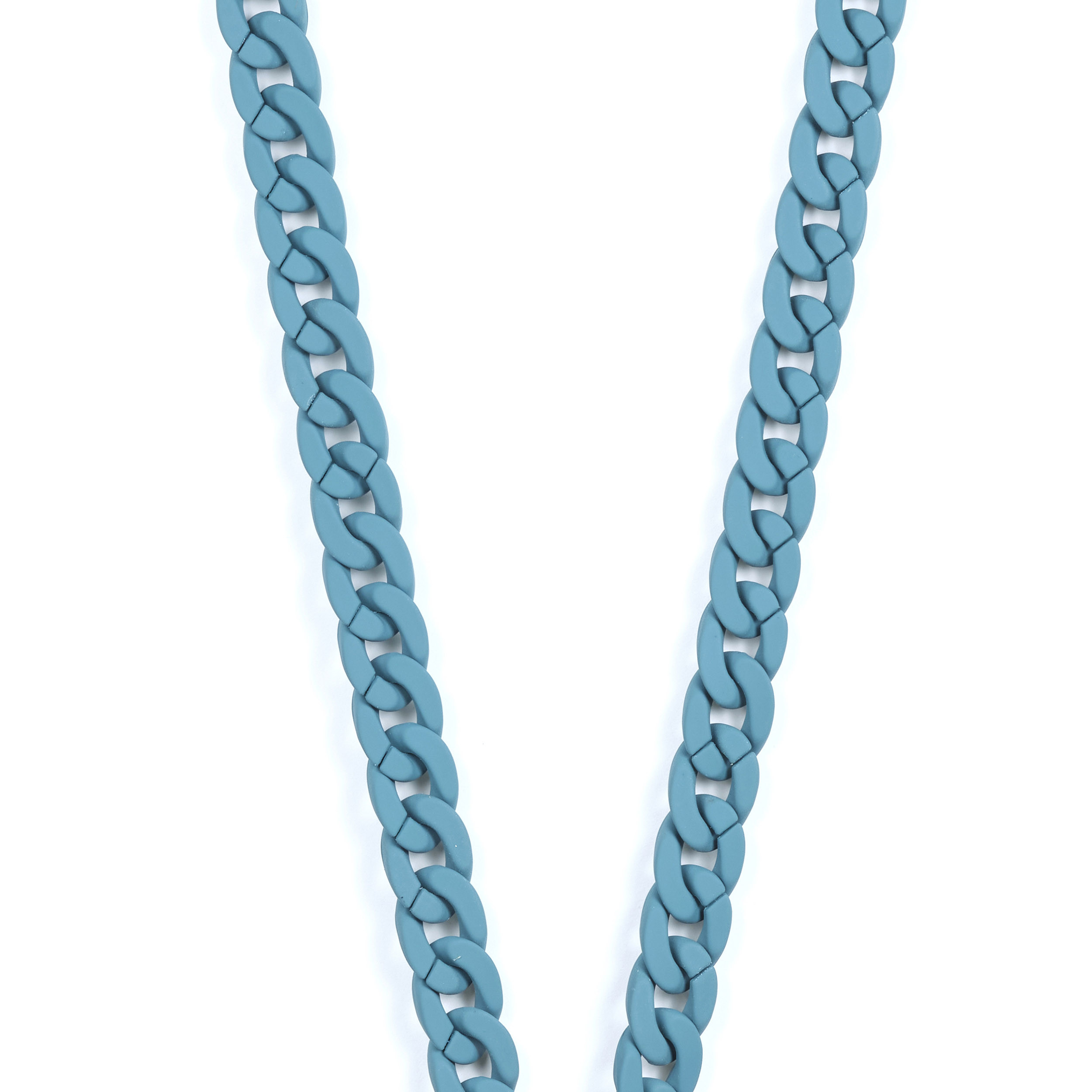 Chaîne maillons S finiton mat 120cm Nairobi - Bleu canard