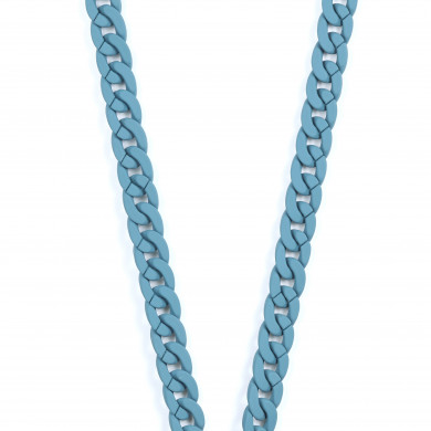 Chaîne maillons S finiton mat 120cm Nairobi - Bleu canard