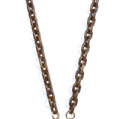 Chaîne maillons S 120cm New-York - Marron