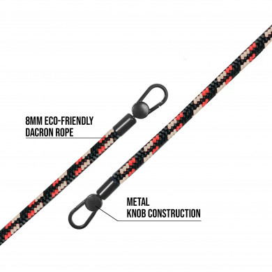 Cordon 130cm Paris - Noir multicolore