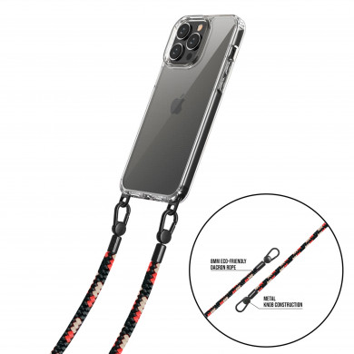 Cordon 130cm Paris - Noir multicolore