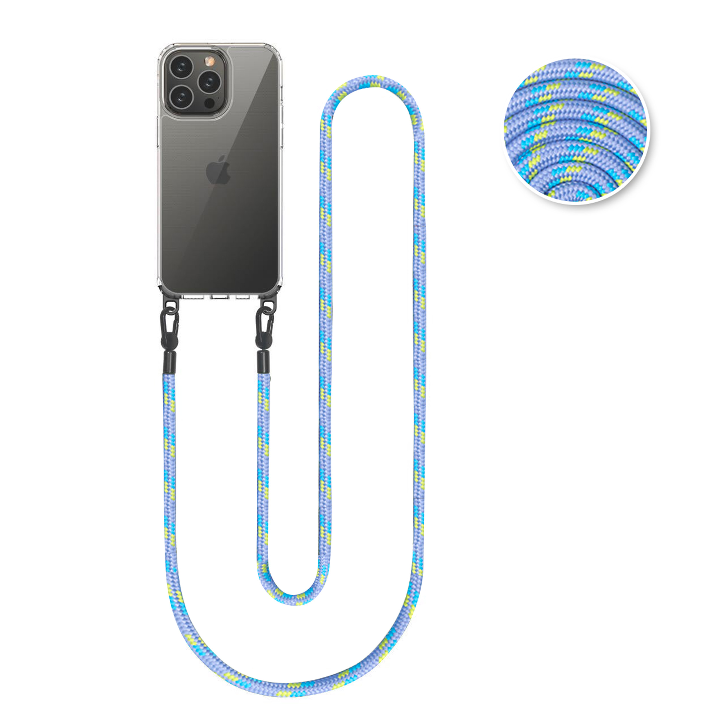 Cordon 130cm Paris - Bleu multicolore