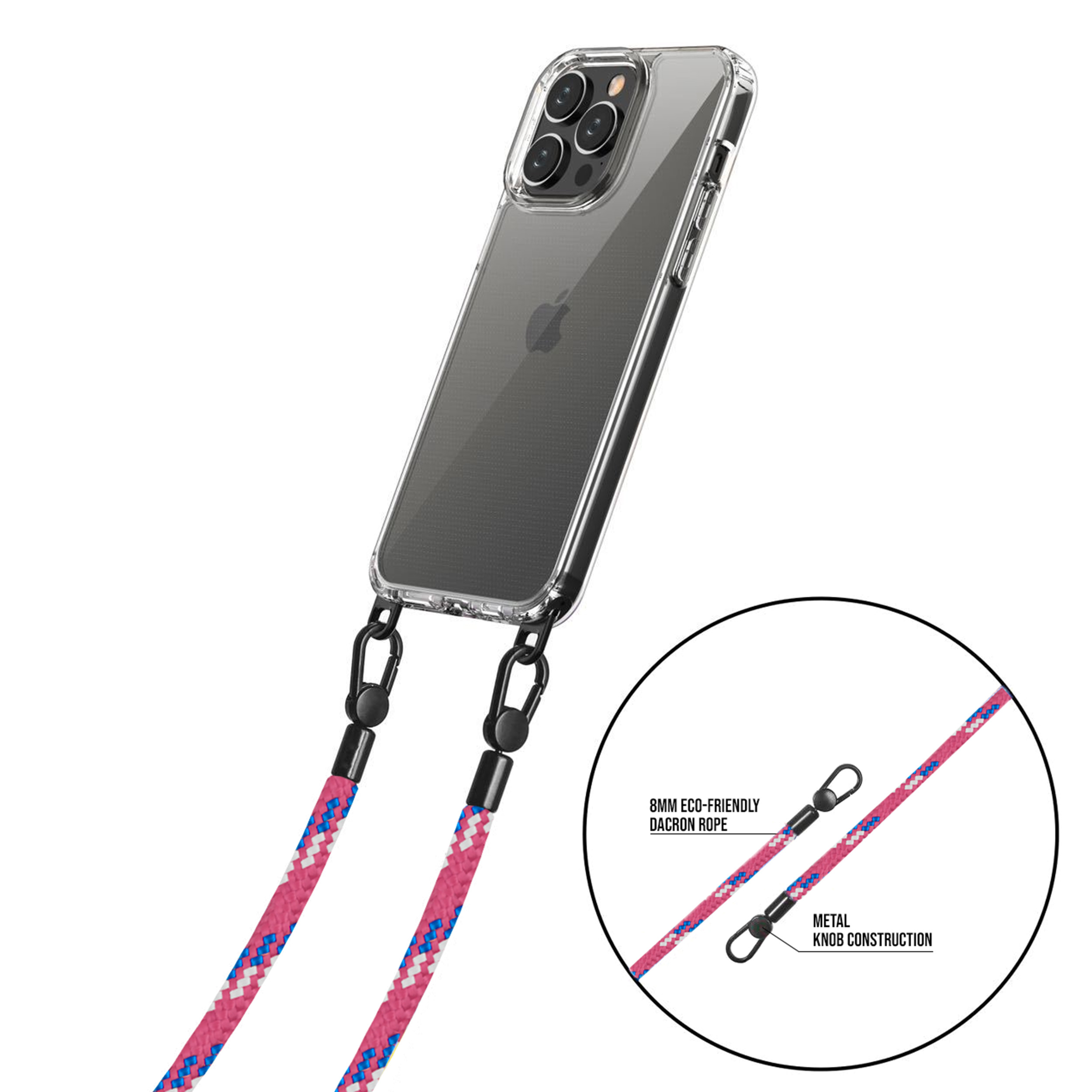 Cordon 130cm Paris - Rouge multicolore