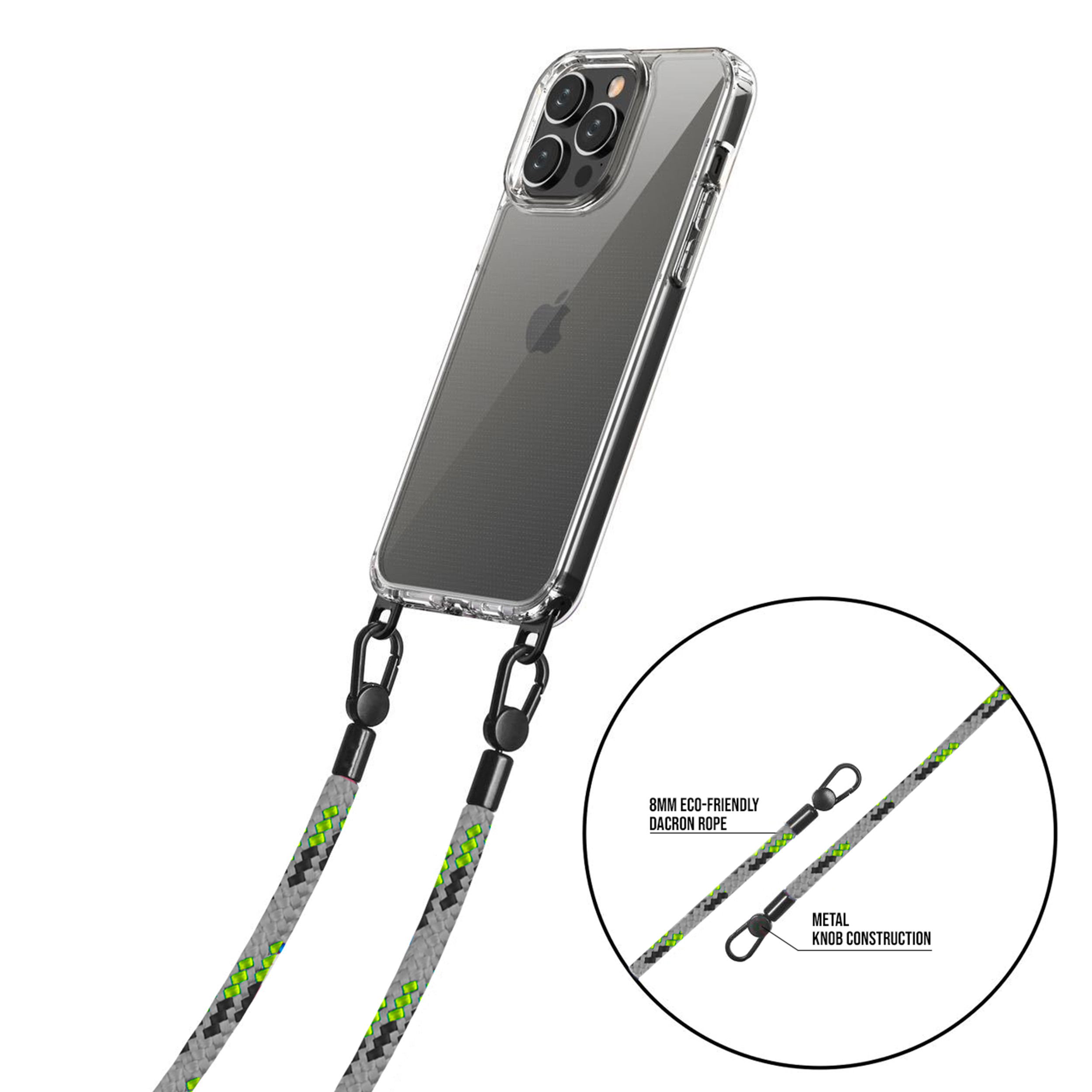 Cordon 130cm Paris - Gris multicolore