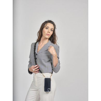 Chaîne perles L 118cm Sanaa - Noir