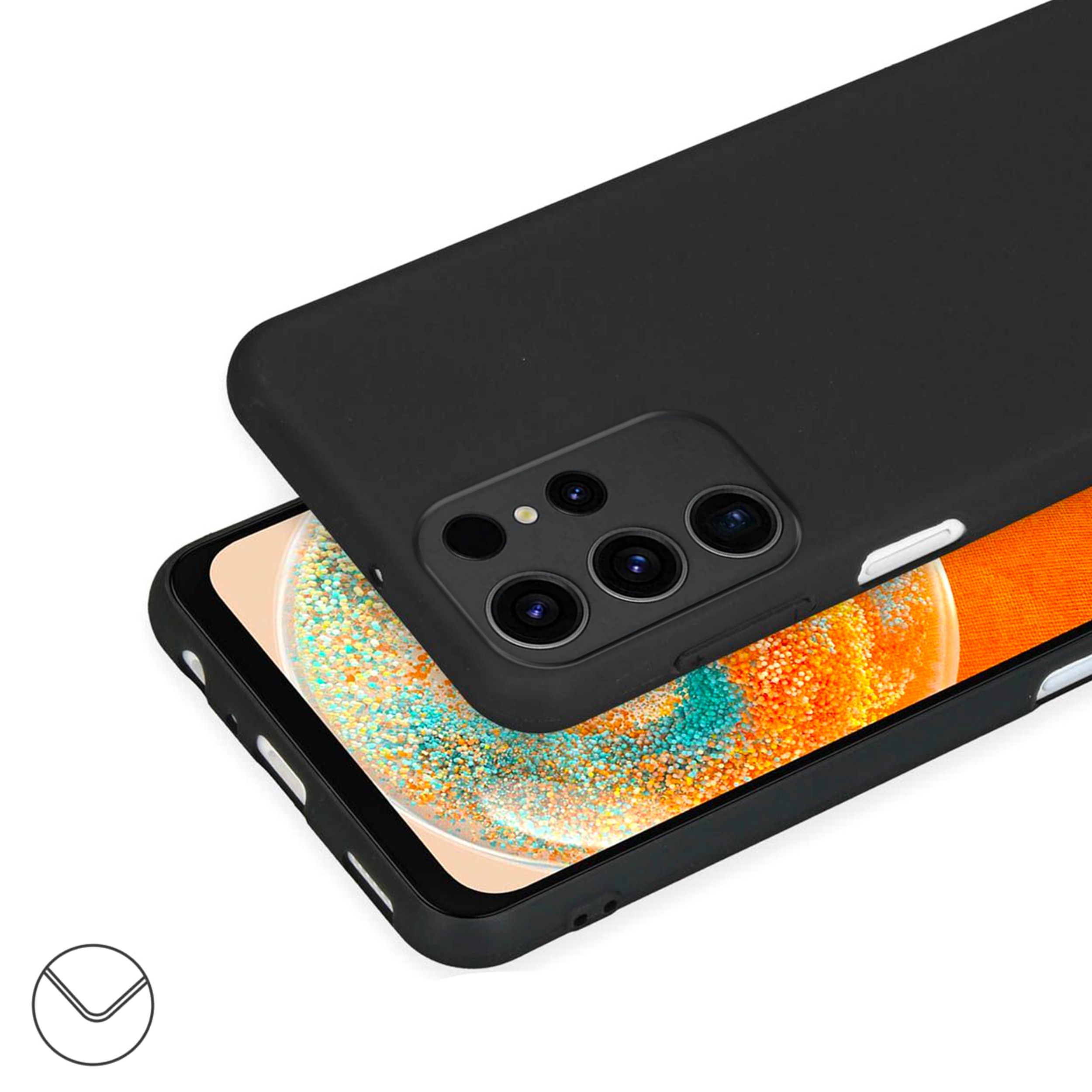 Coque Cordon réglable 160cm silicone liquide compatible Galaxy S23 ULTRA - Noir